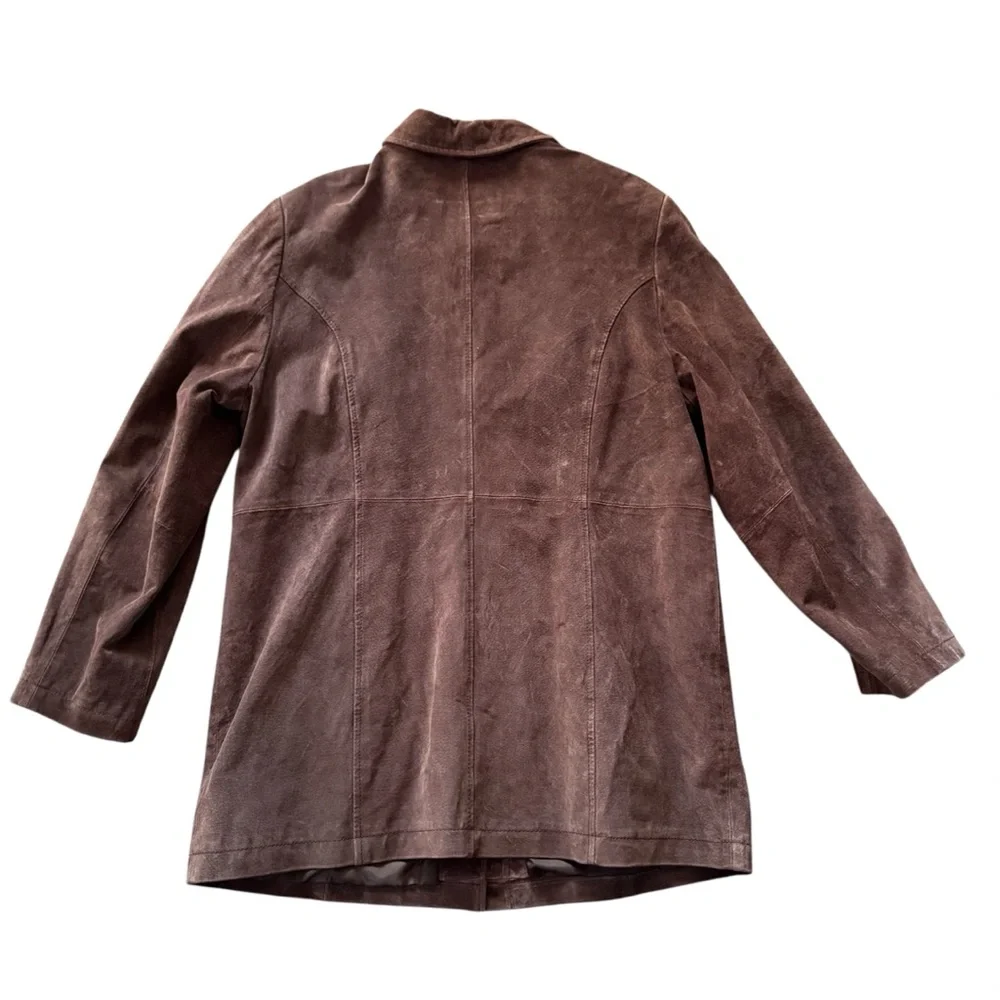 Vintage Cherokee Women’s Brown Suede Leather Jacket XL Retro Western Coat - Picture 4 of 6